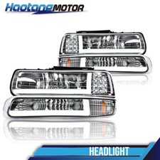 Fits For 99-02 Chevy Silverado 00-06 Tahoe Headlights Bumper Lamps Amber Led Drl