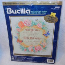 BUCILLA A Time to Remember Pre-Printed Cross Stitch Kit 42430  New Opened