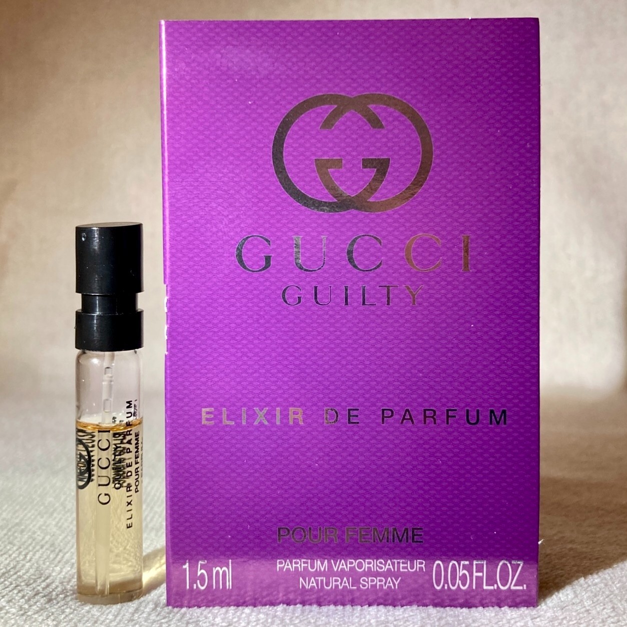 Gucci Guilty Pour Femme Elixir de Parfum Sample Spray .05oz, 1.5ml *New Release