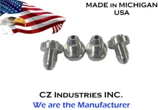 AN4, 4 AN MALE BILLET 6061T6 ALUMINUM WELD ON FITTING BUNG - QTY 4