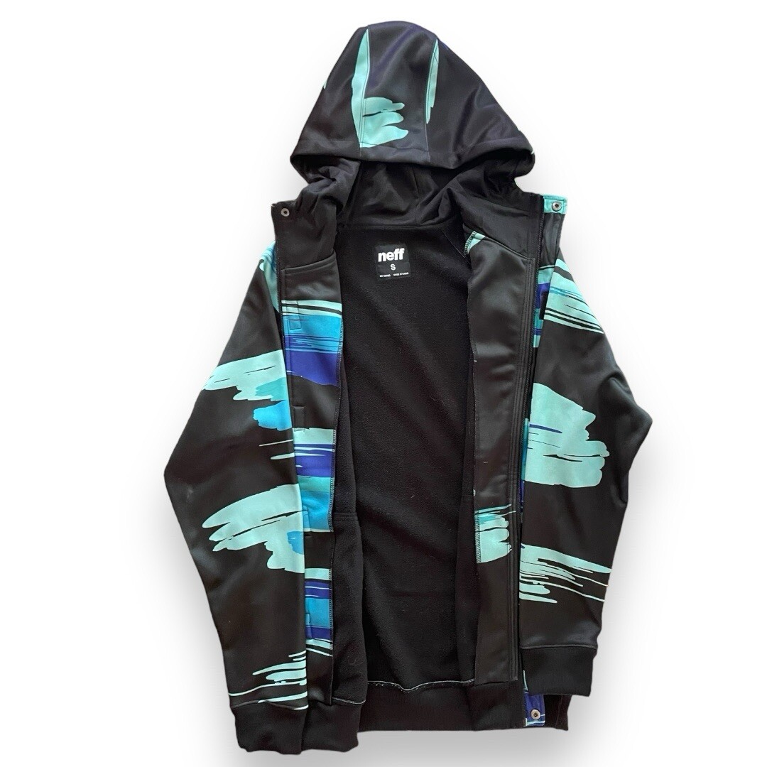 Neff Snowboard Shred Full Zip Color Stripes Softshell Jacket Size
