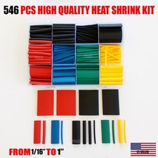 546 pcs 2:1 Heat Shrink Tube Tubing Sleeve Wrap Wire Assorted Kit MADE IN USA