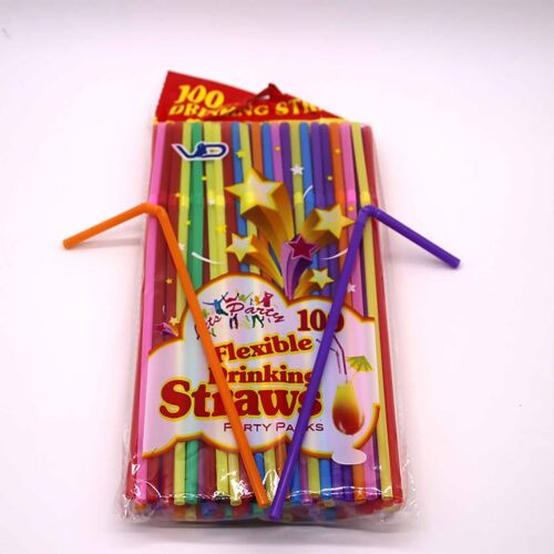 100-1000x Pajitas Flexibles Plástico Flexible Colorido Pajita Fiesta Cumpleaños - Imagen 13 de 23