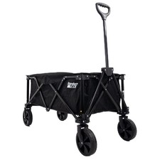 GardenTek Trolley Wagon Cart Heavy Duty Foldable 100kg Load 135L Festival Beach
