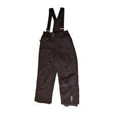 32 Degrees Snow Bib Youth Small Black Polyester Weatherproof Insulation