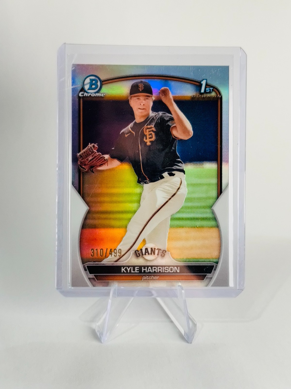 2023 Bowman Chrome 1st #BCP-93 Kyle Harrison Refractors #/499 - Giants