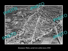 OLD 8x6 HISTORIC PHOTO OF BRYNMAWR WALES AERIAL VIEW OF THE TOWN c1930 3