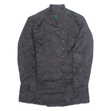 Blazer Giacca Donna Ispirato All'Estremo Oriente Nero Floreale S