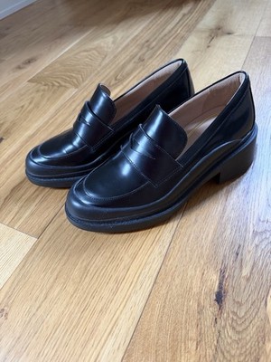Cole Haan Women's Westerly Block Heeled Loafers (Black Leather) - Size: 6.5