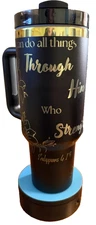 40 Oz Custom Engraved Tumbler I Can Do All Things