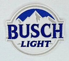 Busch Light Beer Tan 3.5in Embroidered Sew / Iron-on Patch