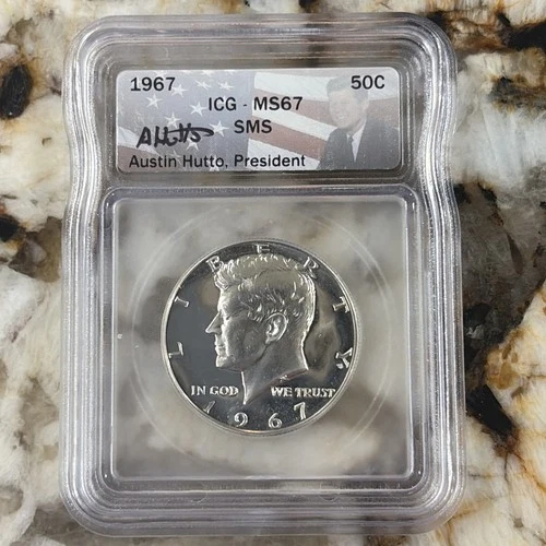 1967 Kennedy Half Dollar ICG MS67 SMS – Clad Modern Coin – High Grade