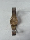 Vintage Seiko 5H23-8020 Men's Day Date Quartz Watch Gold Tone UNTESTEd Needs Bat