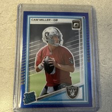 2025 Optic Football Cam Miller Rated Rookie Blue Glitter Prizm SP RC QB