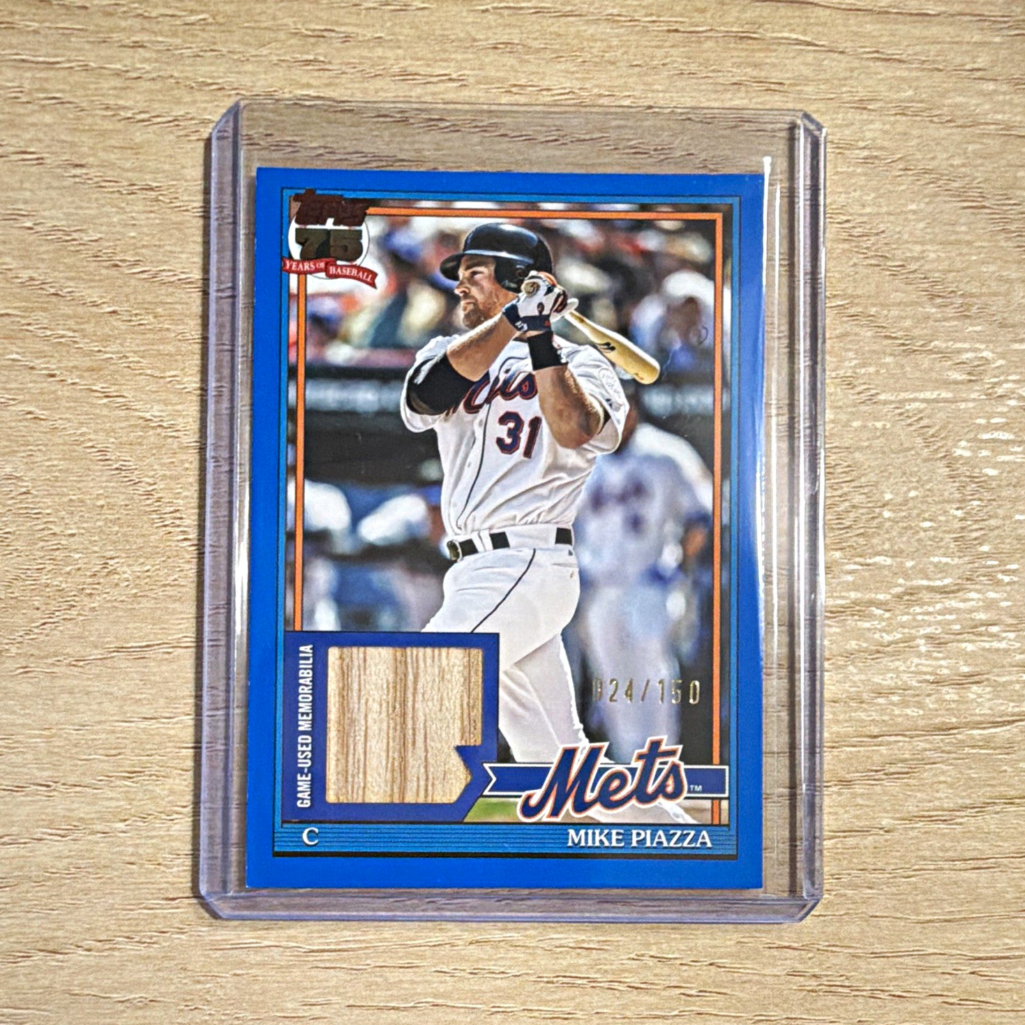 TOPPS 2026 SERIES 1: 1991 RELICS MIKE PIAZZA METS 91R-MP BLUE /150 MEM