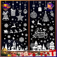 Fensterbilder Weihnachten Selbstklebend 193 Stk PVC Schneeflocken Fensterdeko