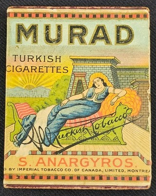 ANTIQUE - ''MURAD'' TURKISH CIGARETTES - S. ANARGYROS IMPERIAL TOBACCO EMPTY PACK