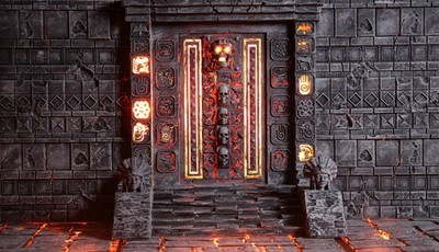 3D printed Aztec Mayan temple. Perfect for diorama photography. 1/12 scale.