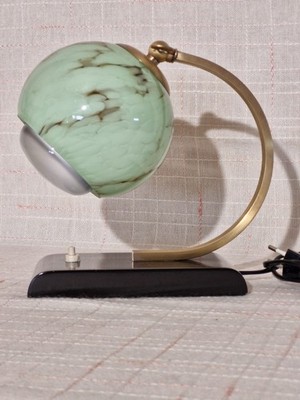 Art Deco Tischlampe Schreibtischlampe Nachttischlampe 20er 30er Jahre Opalglas