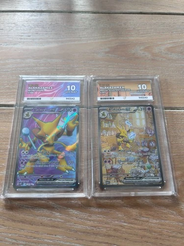 Sequential 151 Alakazam Sir (201/165) and Full Art (188/165) Ace 10