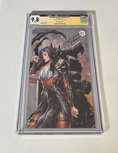 Absolute Wonder Woman #15 CGC JSA 9.8 Graded Signed Tyler Kirkham Virgin Edition