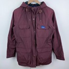 Penfield Kasson Anorak Jacket Water Wind Resistant 60/40 Flannel Lined Burgundy