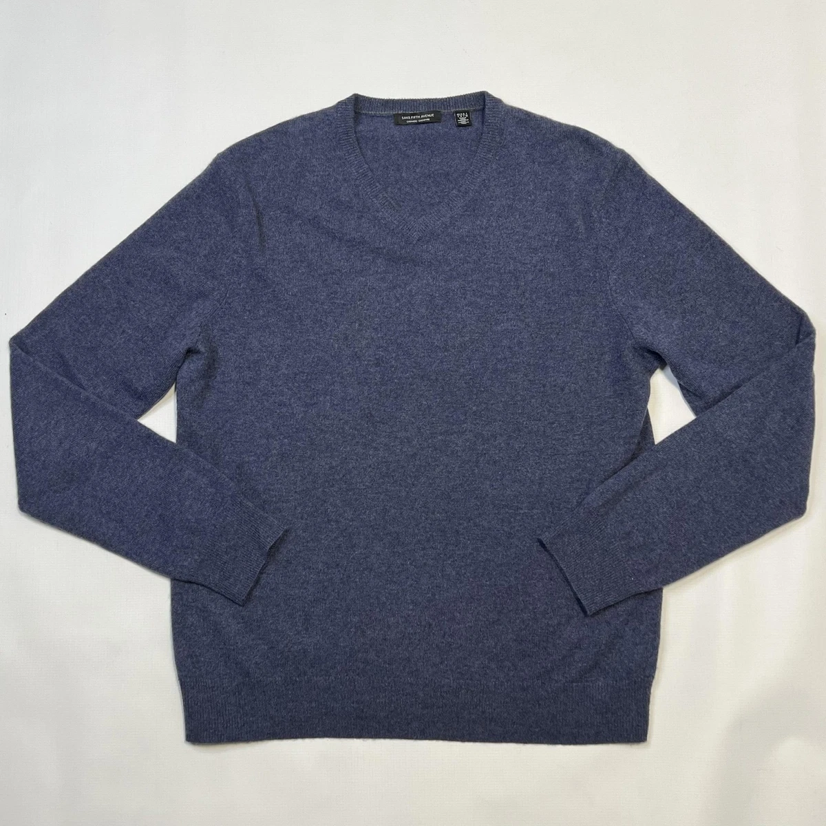 Pull Cachemire Saks Fifth Avenue - Manches 3/4, Marron, Taille M, Col Roulé