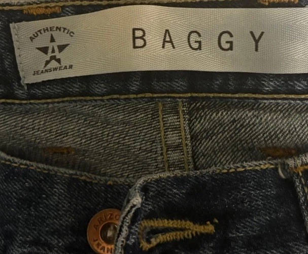 Pantalones de mezclilla lavados azules holgados Arizona 34 cintura 32 largo para hombre Foto 2 de 3