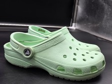 Crocs Classic Clog Shoes Kids Size 5 Green Slip On Sandals Comfort Stains