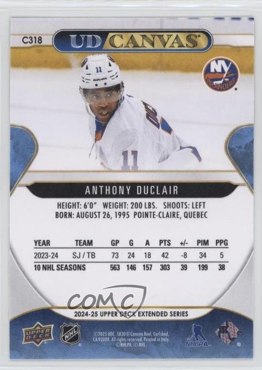 2024-25 Upper Deck Extended Series UD Canvas Anthony Duclair #C318