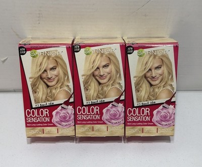 3x Garnier Color Sensation Beach Vibes 11.3 Extra Light Sun Blonde hair Color