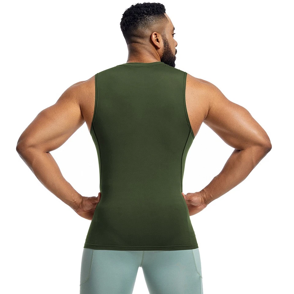 Sports Vest Men's Tight Fitting Fitness Training Running Speed Drying Basketball - Image 3 of 4