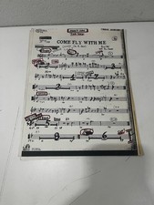 Frank Sinatra COME FLY WITH ME PERCUSSION Sheet Music FACSIMILE 2 PAGES TAPED