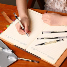 54pcs 0.35mm Gel Pen Set with Replaceable Refills Blue Black Red Ink - NEW