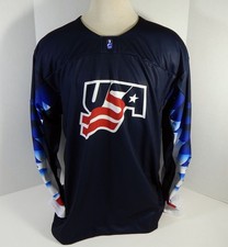 2021 Team USA Hockey Daniel Laatsch #4 Game Issued Blue Jersey U18 World Junior