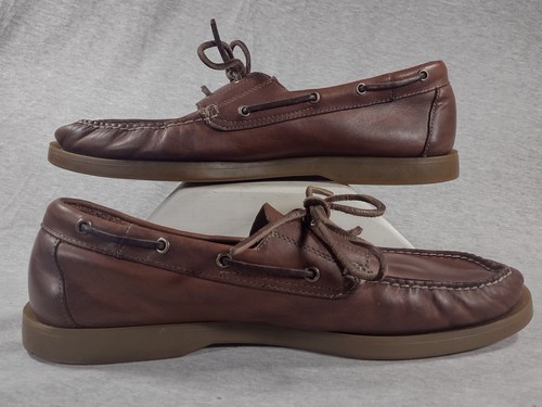 G H. Bass Seafarer Boat Shoes Mens 13 M Brown Leather
