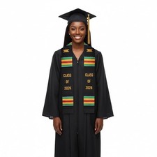 First Generation Stole Kente Cloth. Custom Serape Sash Graduation. Personalized