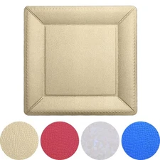 10 Square 13" Disposable Paper Charger Plates Textured Design Wedding Supplies