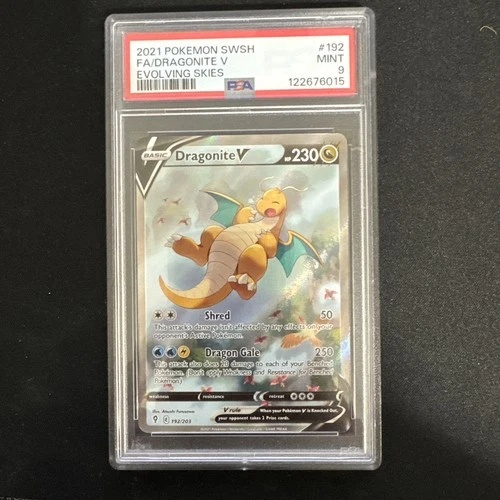 PSA 9 Pokemon Dragonite V Evolving Skies Full Alt Art #192