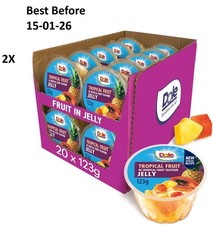 40X123g Dole Tropical Fruit in Jelly Fruit Pots BBE 15-01-26 RRP £25 Sale £14.99 3.05 per kilo