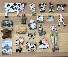 21 Mixed Cow Refrigerator Magnets Farm Dairy Novelty Magnet Lot