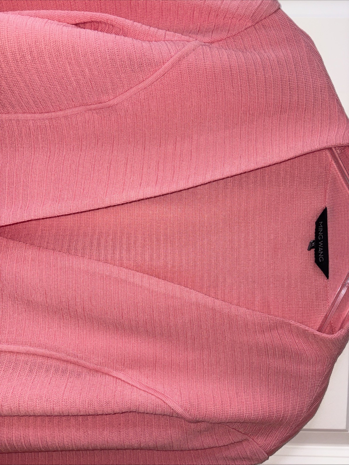 Ming Wang Jacket One Button Textured Cardigan Ora… - image 3