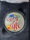 2000 Silver Eagle Walking Liberty 1oz silver Colorized RARE Yellow Bonnet