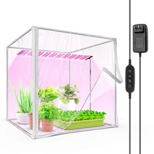 Indoor Greenhouse with Grow Light 40W Seed Starting LED Plant Portable Mini