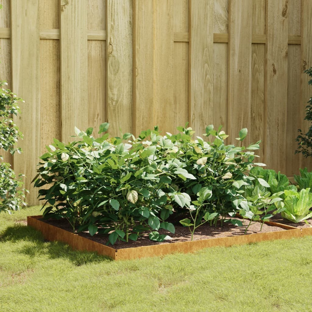 Kit Fioriera vidaXL 100x100x18.5 cm Acciaio Corten | Progetto Outdoor