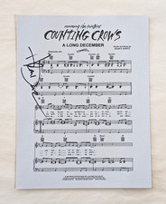 COUNTING CROWS Adam Duritz SIGNED 8.5x11" Sheet Music Page LONG DECEMBER coa