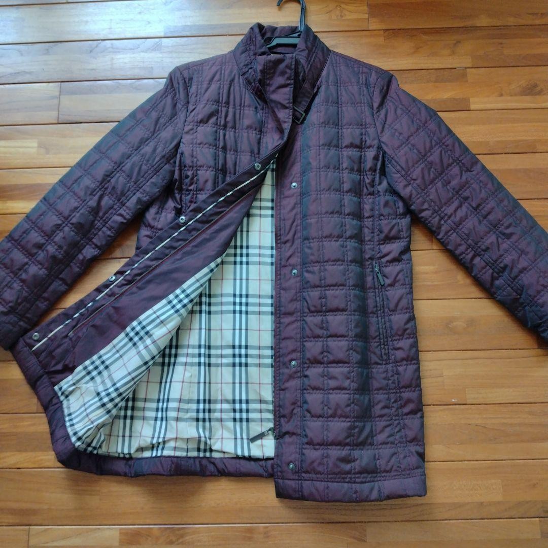 Rare Burberry London Down Coat US Size S Padded Quilted Black Women Authentic