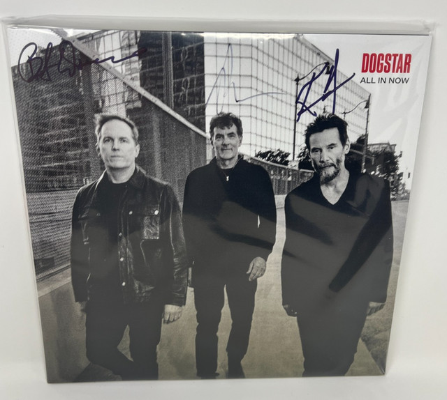 DOGSTAR All In Now COVER SIGNED Keanu Reeves Opaque Red Marbled Vinyl LP Auto