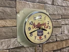 VTG 40s INGRAHAM GULFPRIDE OIL OLD GAS STATION ADVERTISING WALL CLOCK SIGN GLOBE