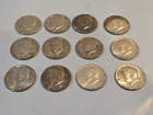 12 Kennedy 1964 Half Dollar Coins 90% Silver Actual Coins Pictured FREE SHIPPING